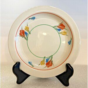 Midwinter Stonehenge Crocus Plate 7" Appetizer Bread Dessert Floral England VTG